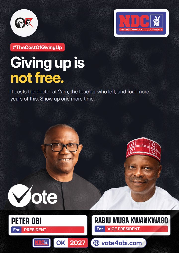 Giving up is not free.
