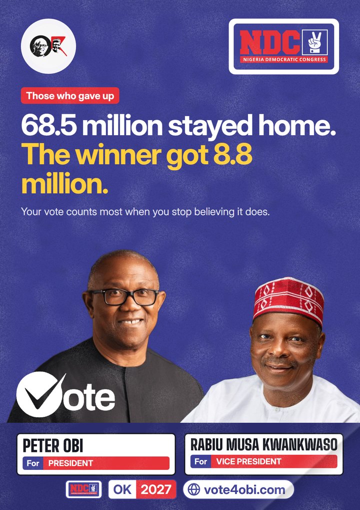 68.5 million stayed home. The winner got 8.8 million.