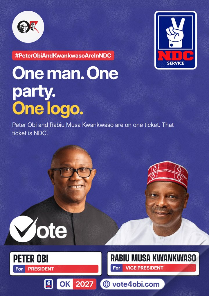 One man. One party. One logo.