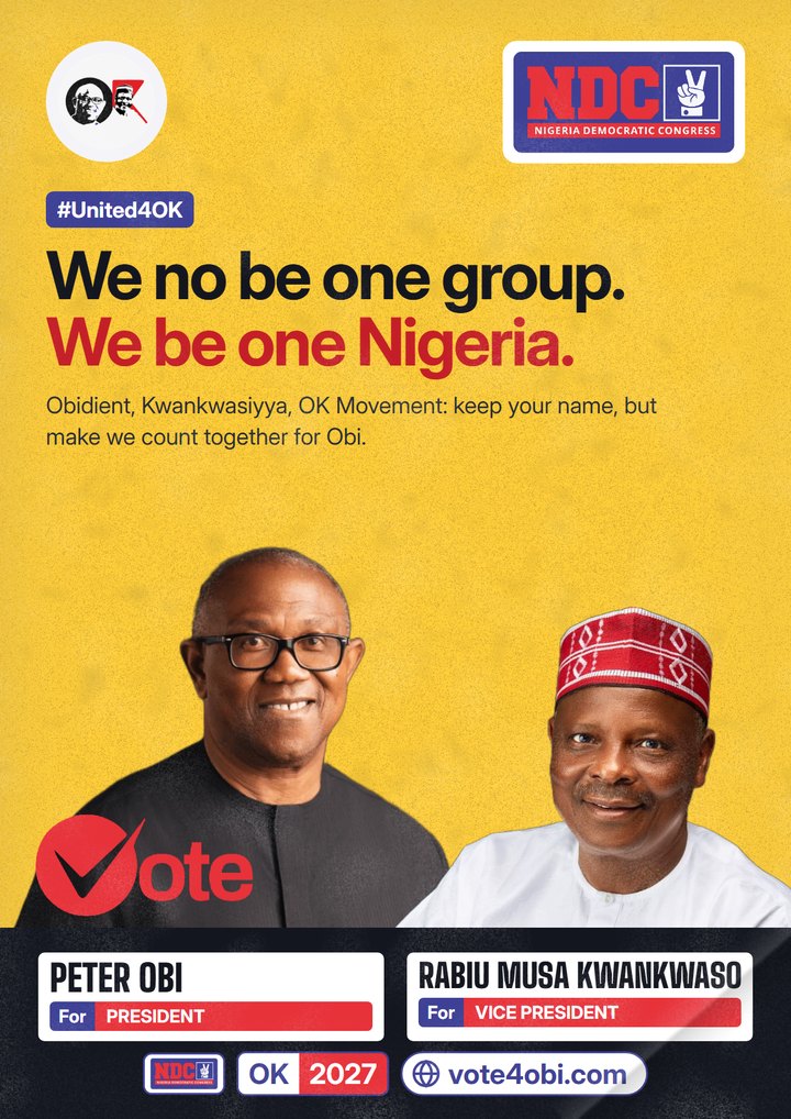 We no be one group. We be one Nigeria.