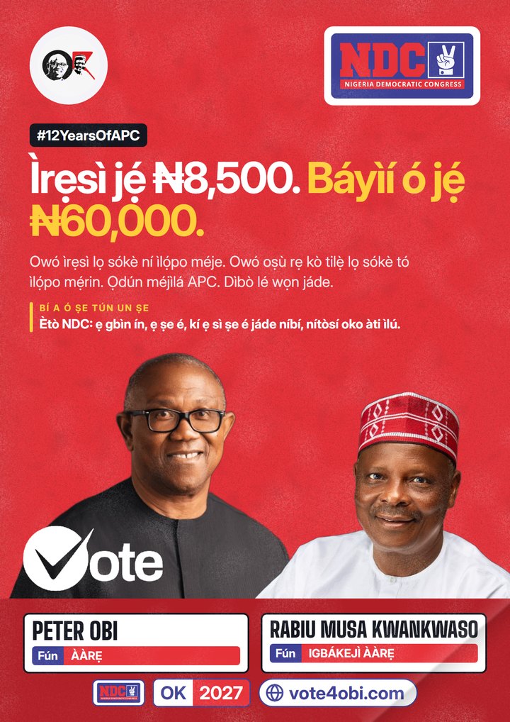 Ìrẹsì jẹ́ ₦8,500. Báyìí ó ti di ₦60,000.