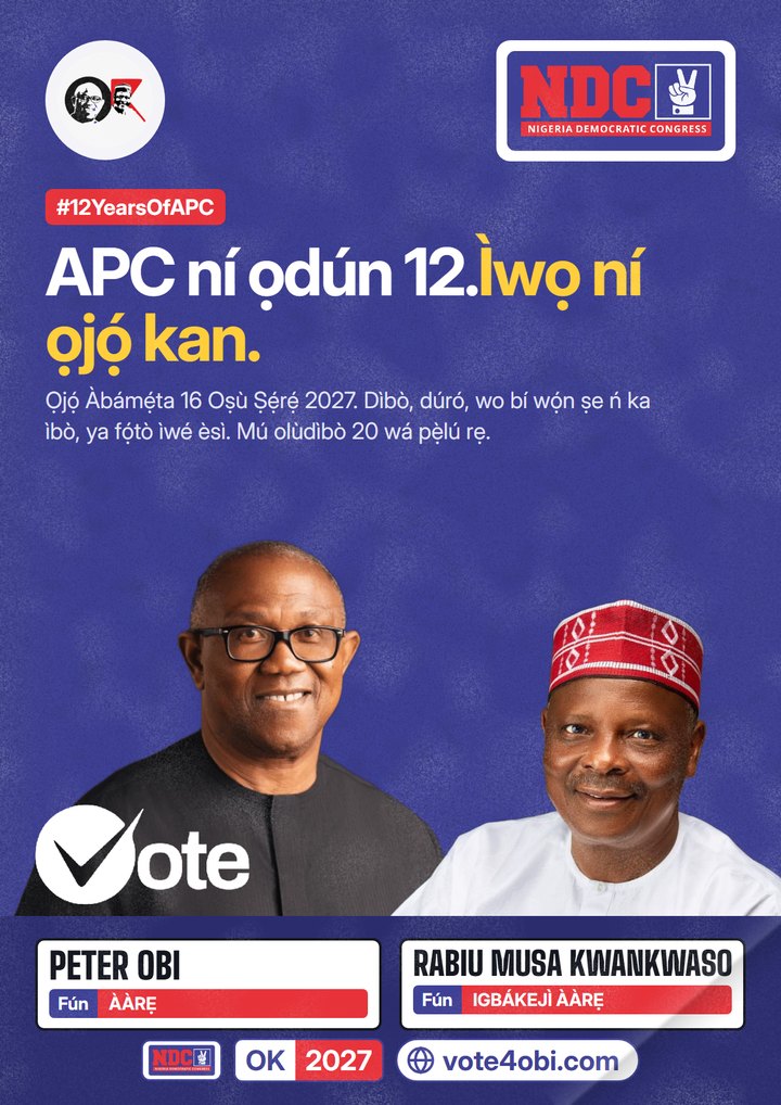 APC ní ọdún 12. Ìwọ ní ọjọ́ kan.