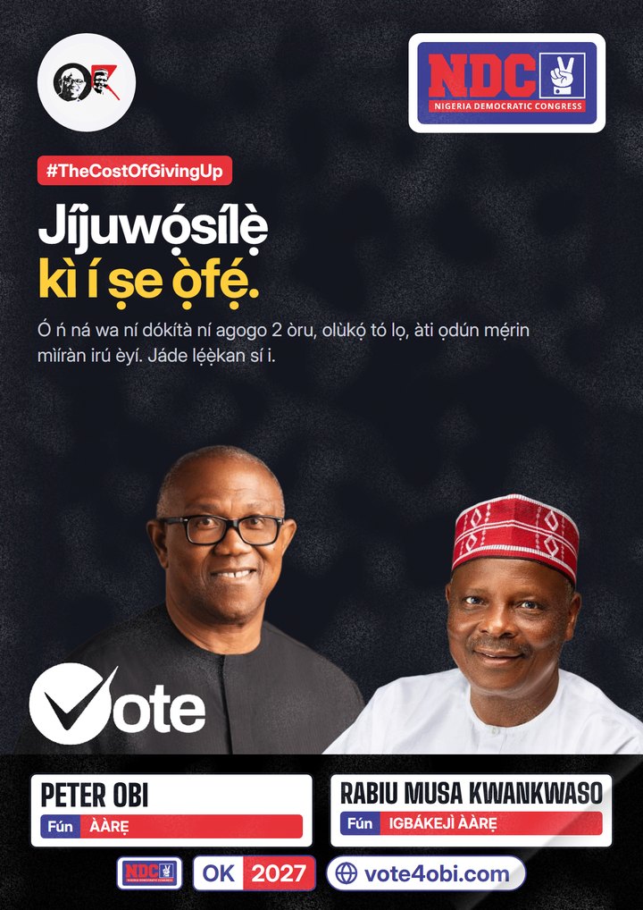 Jíjuwọ́sílẹ̀ kì í ṣe ọ̀fẹ́.