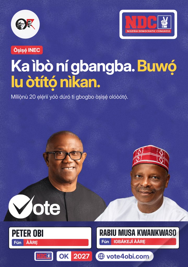 Ka á ní gbangba. Buwọ́ lu òtítọ́ nìkan.