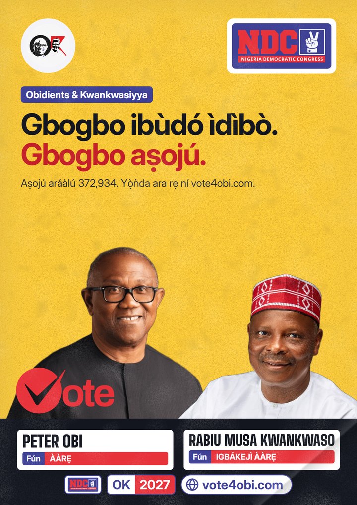 Gbogbo ibùdó ìdìbò. Gbogbo aṣojú.