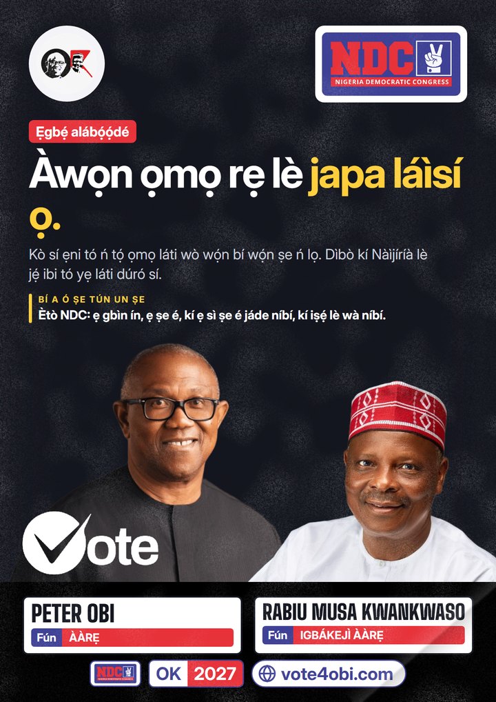 Àwọn ọmọ rẹ lè japa láìsí ọ.
