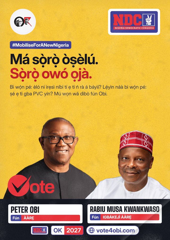 Má sọ̀rọ̀ òṣèlú. Sọ̀rọ̀ owó ọjà.