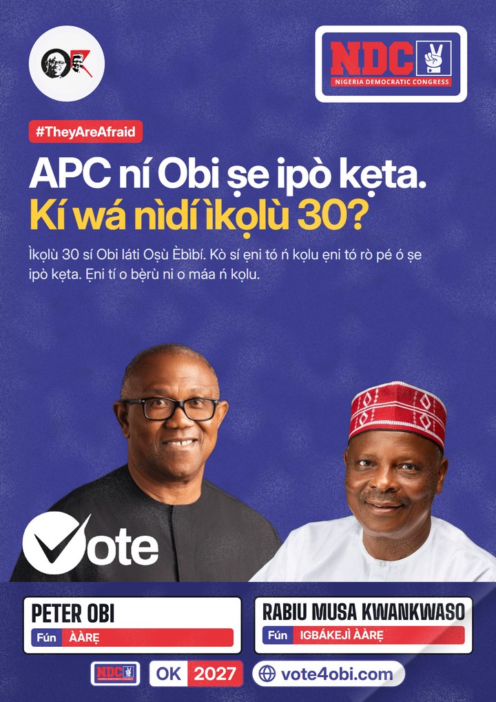 APC ní Obi ṣe ipò kẹta. Kí wá nìdí ìkọlù 30?