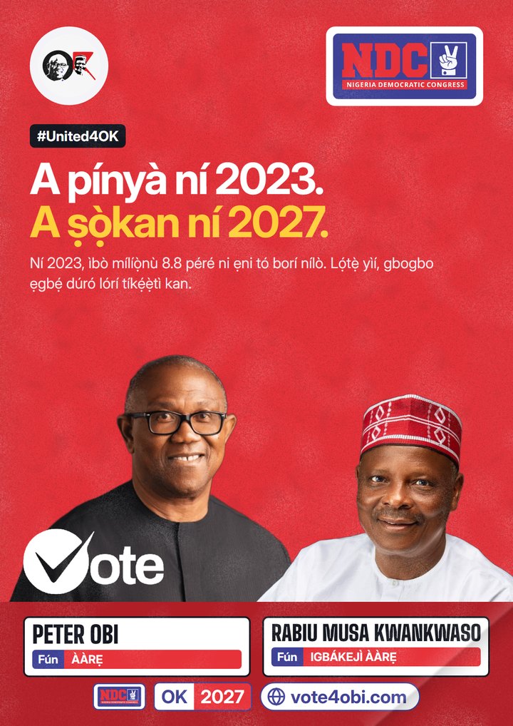 A pínyà ní 2023. A ṣọ̀kan ní 2027.