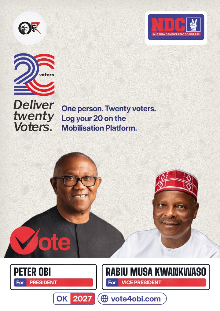 Poster: Deliver twenty voters