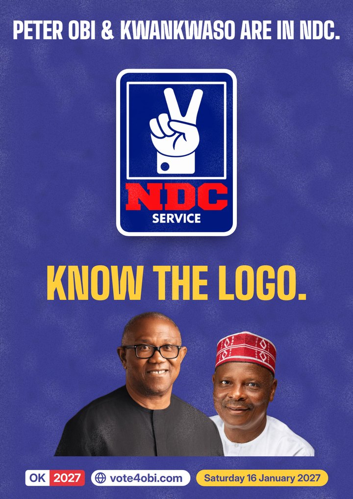 Peter Obi and Kwankwaso are in NDC. Know the logo.