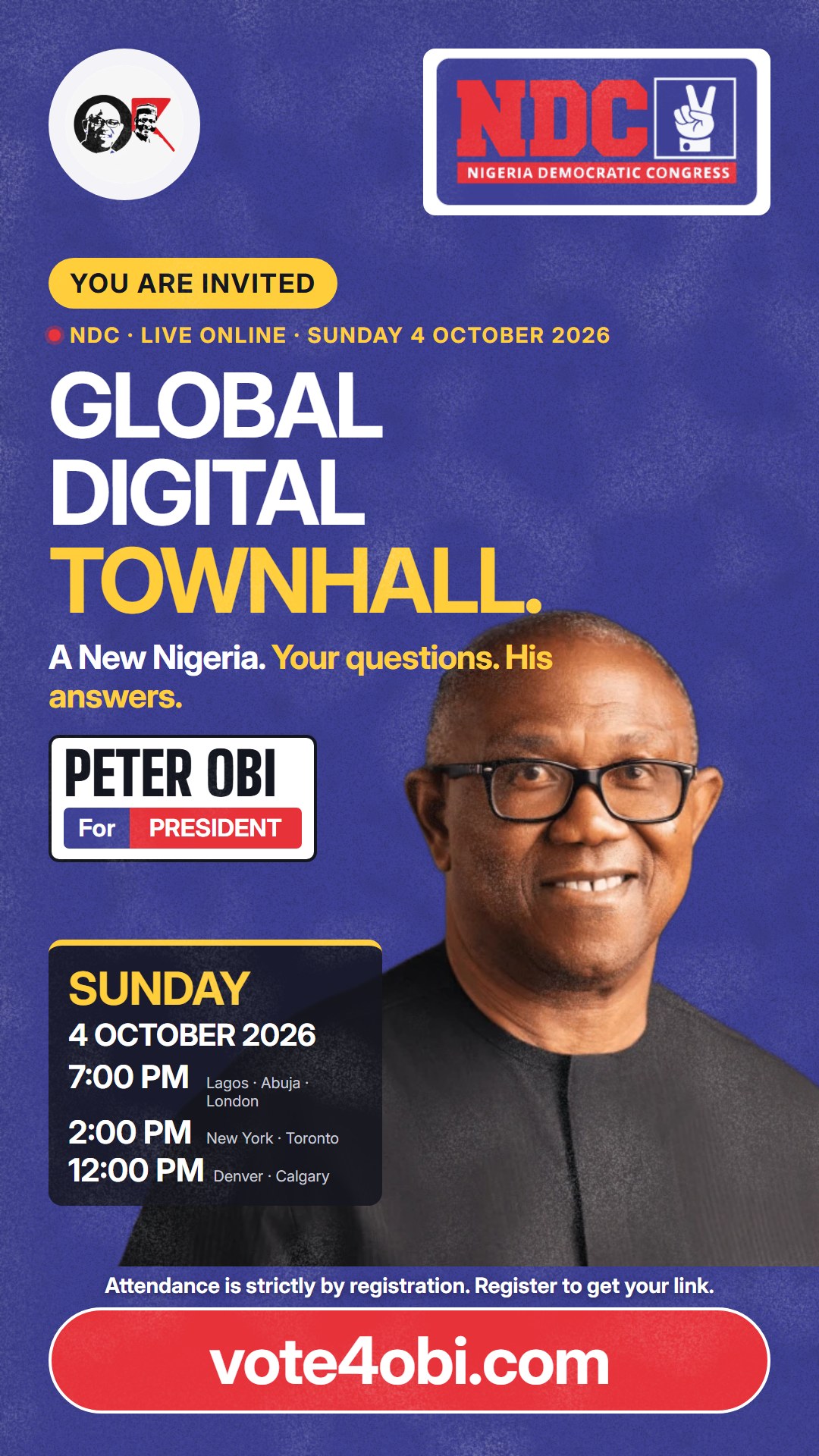 Townhall flyer for WhatsApp status